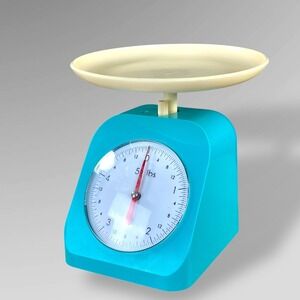 Woolworths Kitchen Food Scale 5 LB Turquoise Blue with‎ Box MCM 1960s 1970s